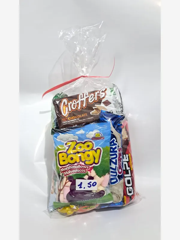 Funda de caramelos navideña de $1,50: foto real del producto armado en Hipercomisariatos BL