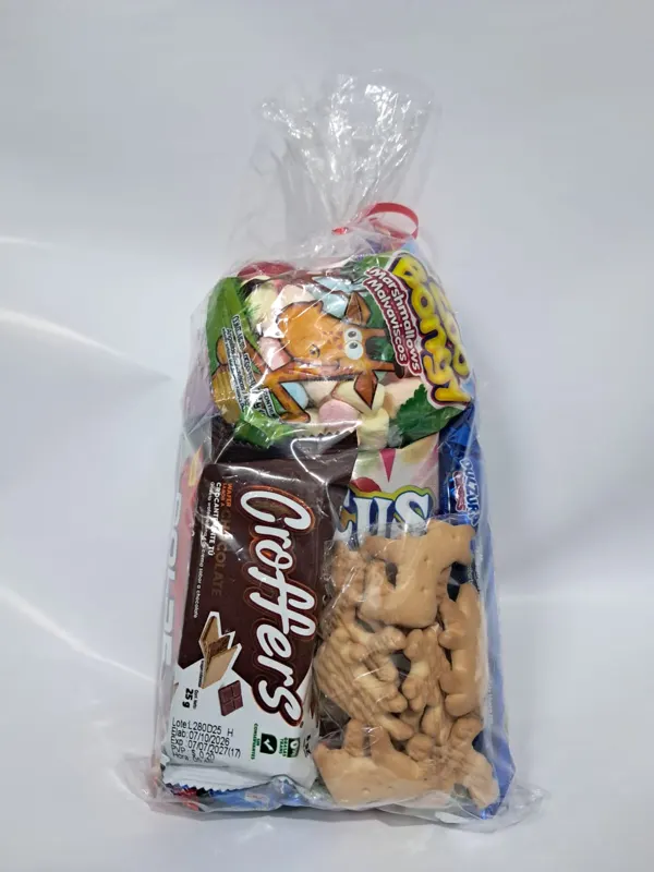 Funda de caramelos navideña de $2,00: foto real del producto armado en Hipercomisariatos BL